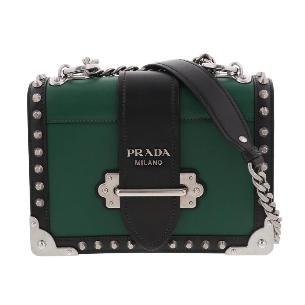 PRADA Cahier Studded Chain Shoulder Bag